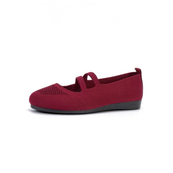 Soft and Comfortable Breathable Flyknit Mary Jane Flats - Image 5
