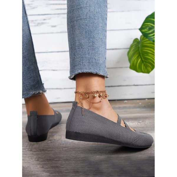Soft and Comfortable Breathable Flyknit Mary Jane Flats - Image 9