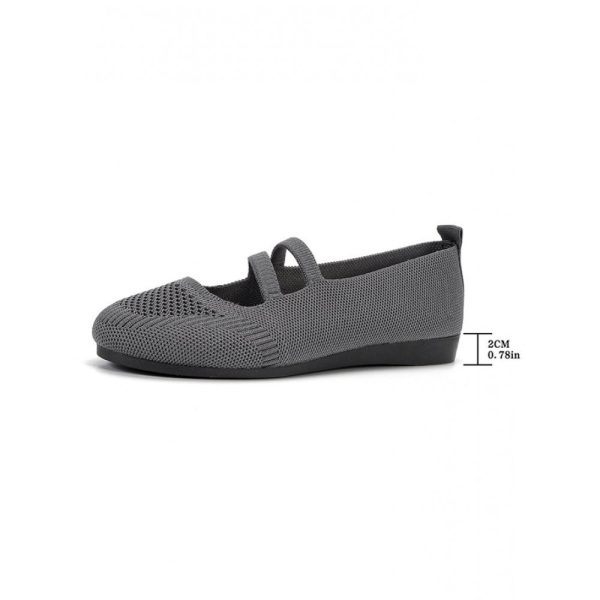 Soft and Comfortable Breathable Flyknit Mary Jane Flats - Image 10