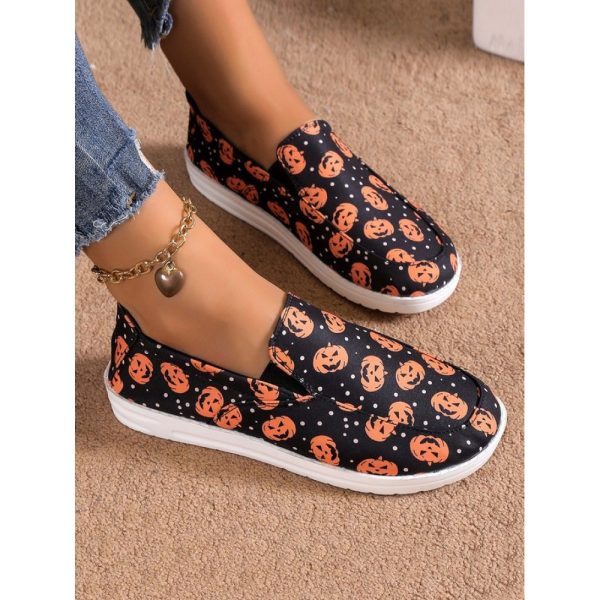 Casual Sunflower Non-Slip Slip On Flat Heel Deep Mouth Shoes Printing - Image 2