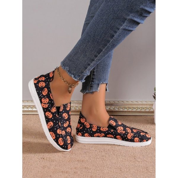 Casual Sunflower Non-Slip Slip On Flat Heel Deep Mouth Shoes Printing - Image 4