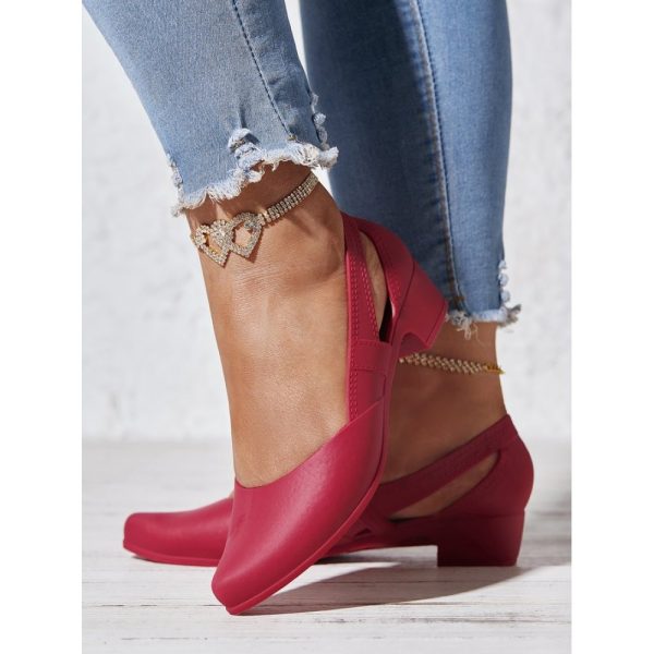 Waterproof Hollow Out Block Heel Beach Shoes - Image 11