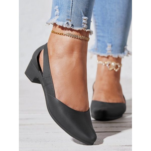 Waterproof Hollow Out Block Heel Beach Shoes - Image 19