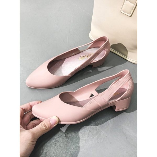 Waterproof Hollow Out Block Heel Beach Shoes - Image 41