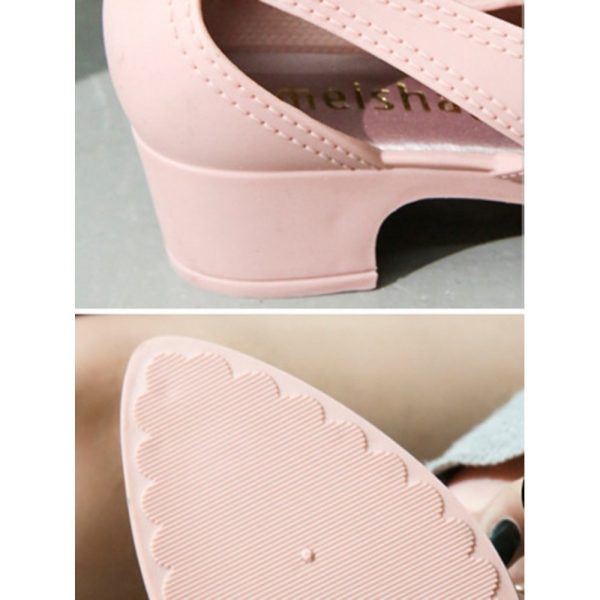 Waterproof Hollow Out Block Heel Beach Shoes - Image 43