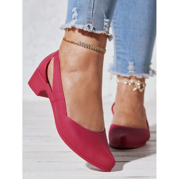 Waterproof Hollow Out Block Heel Beach Shoes - Image 10