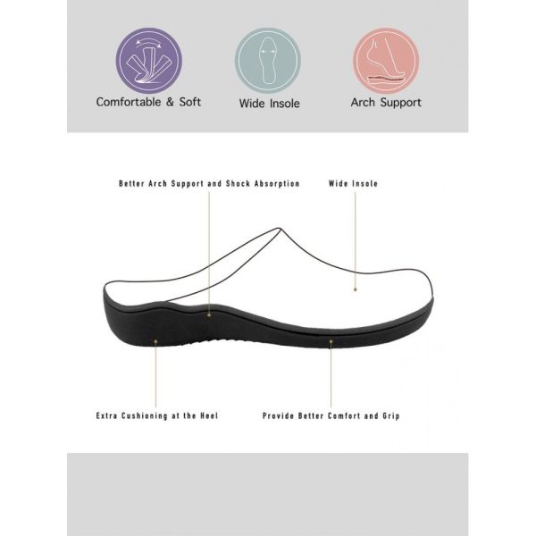 Vintage Black Buckle Decor Comfy Sole Shallow Shoes wtith Back Zip - Image 14