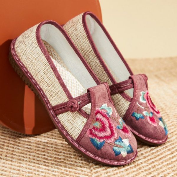 Ethnic Ethnic Slip On Flat Heel Shallow Shoes - Image 2