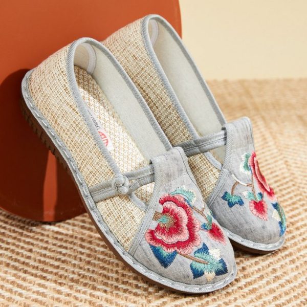 Ethnic Ethnic Slip On Flat Heel Shallow Shoes - Image 3