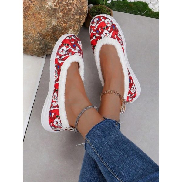 Party Text Letters Non-Slip Slip On Flat Heel Shallow Shoes Printing - Image 2