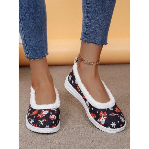 Party Text Letters Non-Slip Slip On Flat Heel Shallow Shoes Printing - Image 11