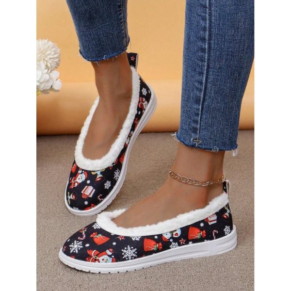 Party Text Letters Non-Slip Slip On Flat Heel Shallow Shoes Printing - Image 12