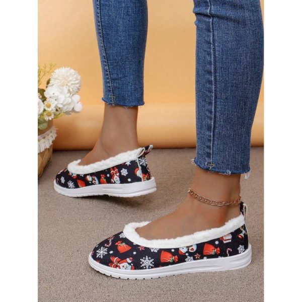 Party Text Letters Non-Slip Slip On Flat Heel Shallow Shoes Printing - Image 15