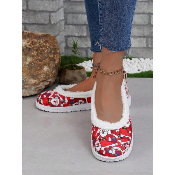Party Text Letters Non-Slip Slip On Flat Heel Shallow Shoes Printing - Image 3