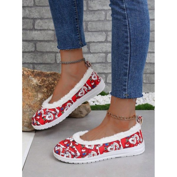 Party Text Letters Non-Slip Slip On Flat Heel Shallow Shoes Printing - Image 4