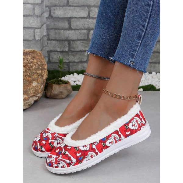 Party Text Letters Non-Slip Slip On Flat Heel Shallow Shoes Printing - Image 5