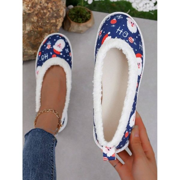 Party Text Letters Non-Slip Slip On Flat Heel Shallow Shoes Printing - Image 7
