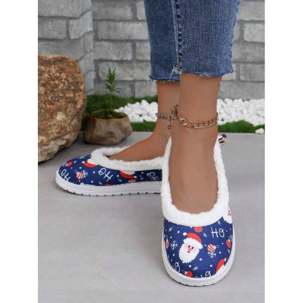 Party Text Letters Non-Slip Slip On Flat Heel Shallow Shoes Printing - Image 8