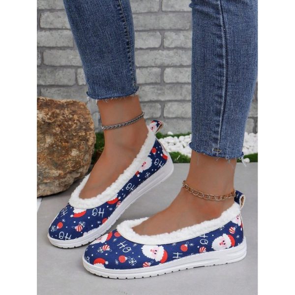 Party Text Letters Non-Slip Slip On Flat Heel Shallow Shoes Printing - Image 9