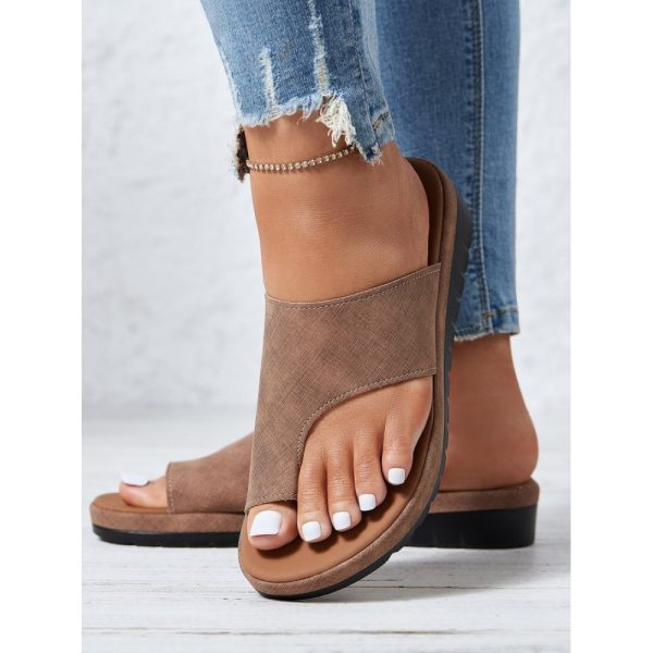 Women Casual Low Heel Open Toe Casual Sliver Sandals - Image 17