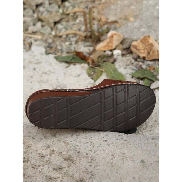 Retro casual three-dimensional flower hollow breathable wedge sandals - Image 17
