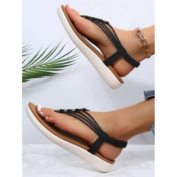 Beaded Thin Strap Bohemian Thong Sandals - Image 18