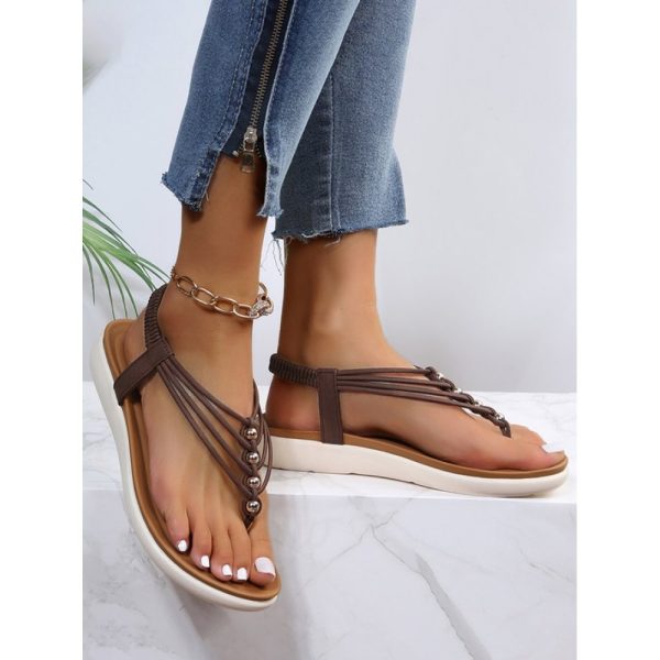 Beaded Thin Strap Bohemian Thong Sandals - Image 26