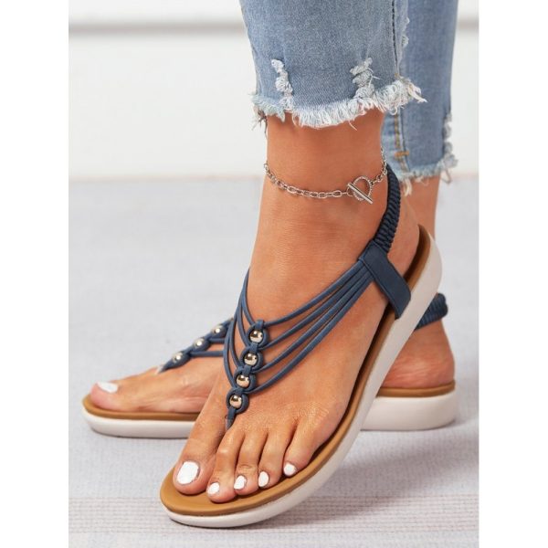 Beaded Thin Strap Bohemian Thong Sandals - Image 28