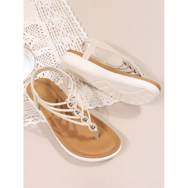 Beaded Thin Strap Bohemian Thong Sandals - Image 9