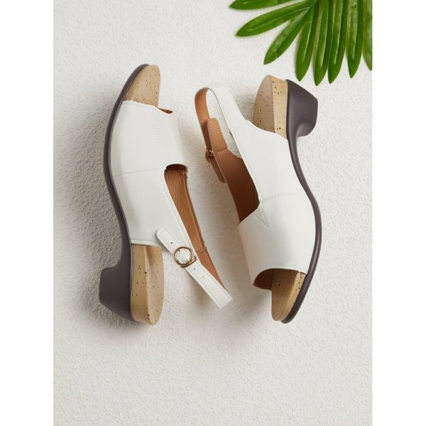 Retro Solid Simple Open Toe Chunky Heel Sandals - Image 17