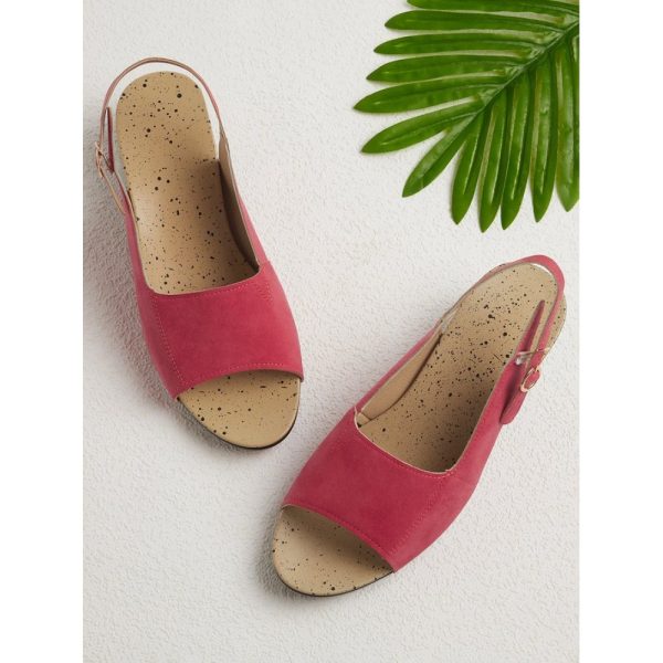 Retro Solid Simple Open Toe Chunky Heel Sandals - Image 20