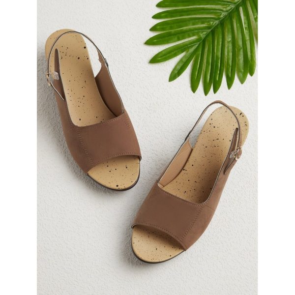 Retro Solid Simple Open Toe Chunky Heel Sandals - Image 24