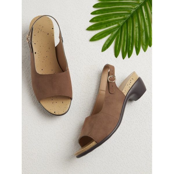 Retro Solid Simple Open Toe Chunky Heel Sandals - Image 25