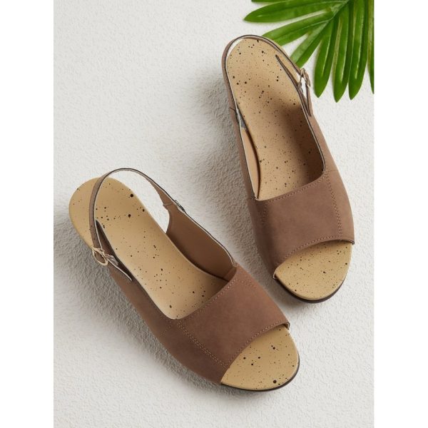 Retro Solid Simple Open Toe Chunky Heel Sandals - Image 26
