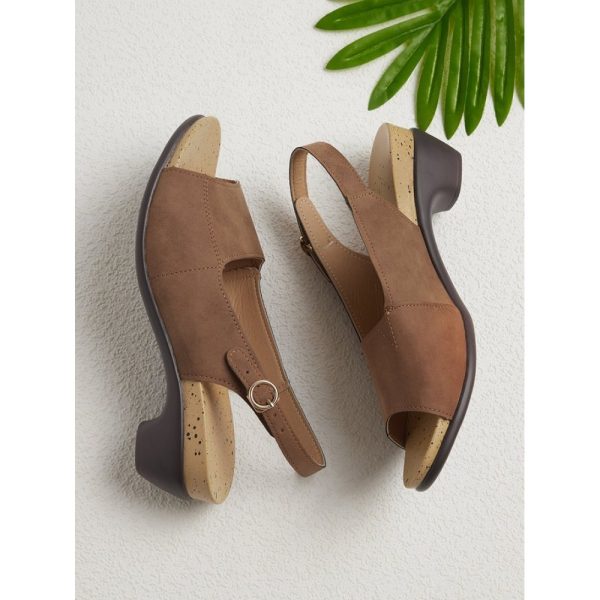 Retro Solid Simple Open Toe Chunky Heel Sandals - Image 28