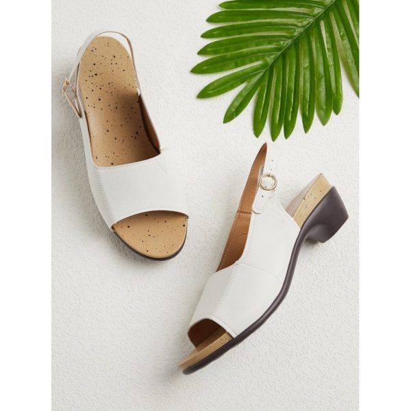 Retro Solid Simple Open Toe Chunky Heel Sandals - Image 10