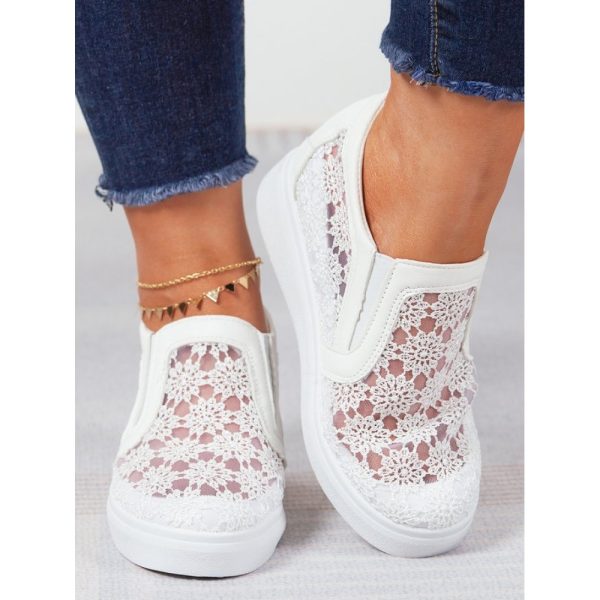 Flower Embroidery Detail Hidden Heeled Shoes - Image 2