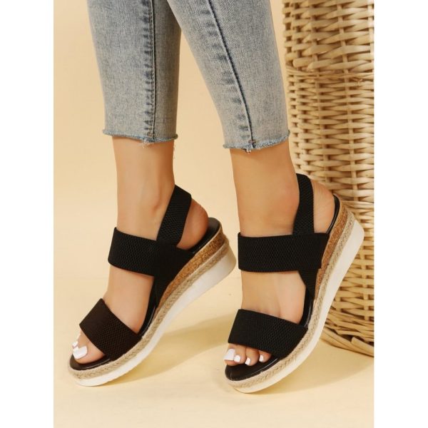 Women Double Band Slingback Espadrille Sole Sandals - Image 12