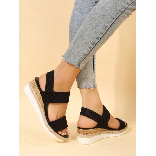 Women Double Band Slingback Espadrille Sole Sandals - Image 14