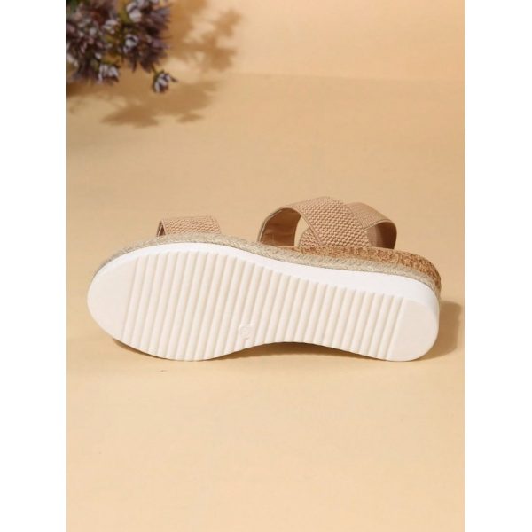 Women Double Band Slingback Espadrille Sole Sandals - Image 8