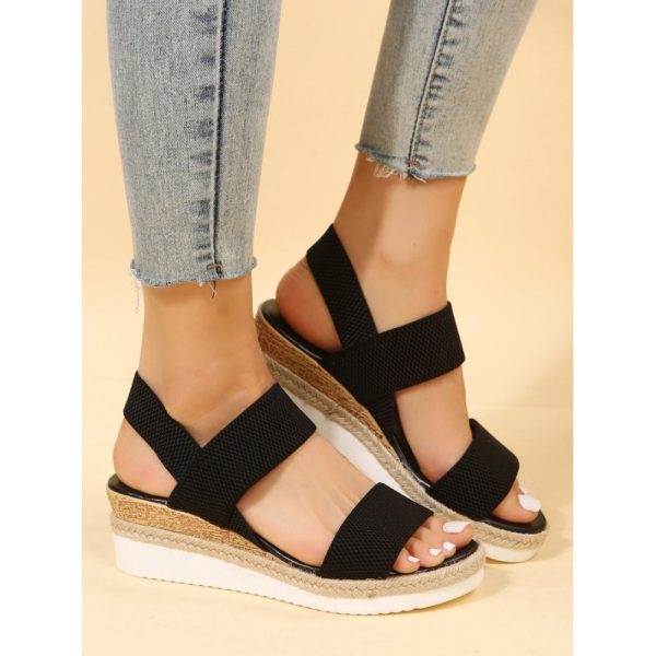 Women Double Band Slingback Espadrille Sole Sandals - Image 10