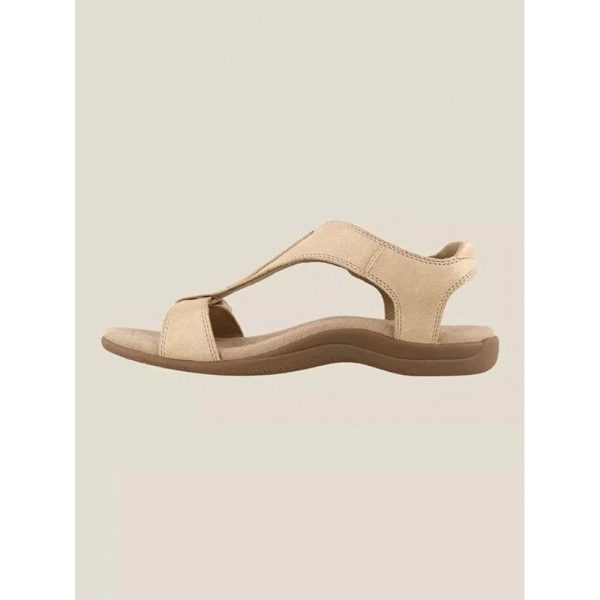 Retro Solid Color Casual Velcro Portable Sandals - Image 27