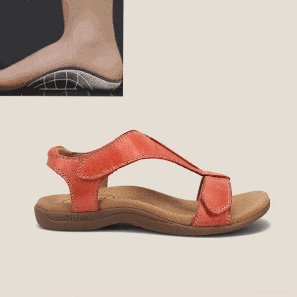 Retro Solid Color Casual Velcro Portable Sandals - Image 7