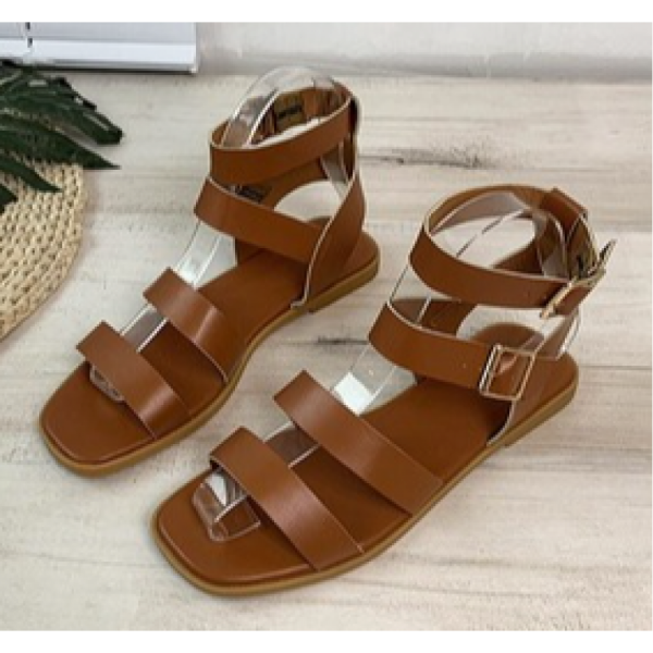 Casual Plain Strappy Sandals - Image 7