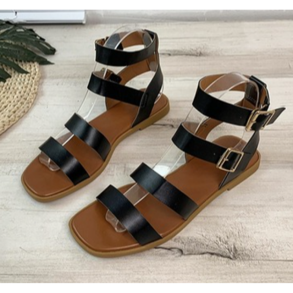 Casual Plain Strappy Sandals - Image 8