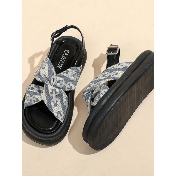Casual Floral Pu Sandals - Image 2