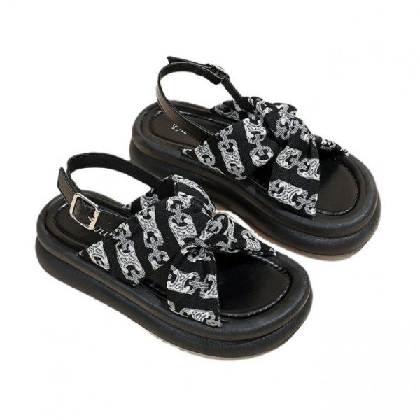 Casual Floral Pu Sandals - Image 3
