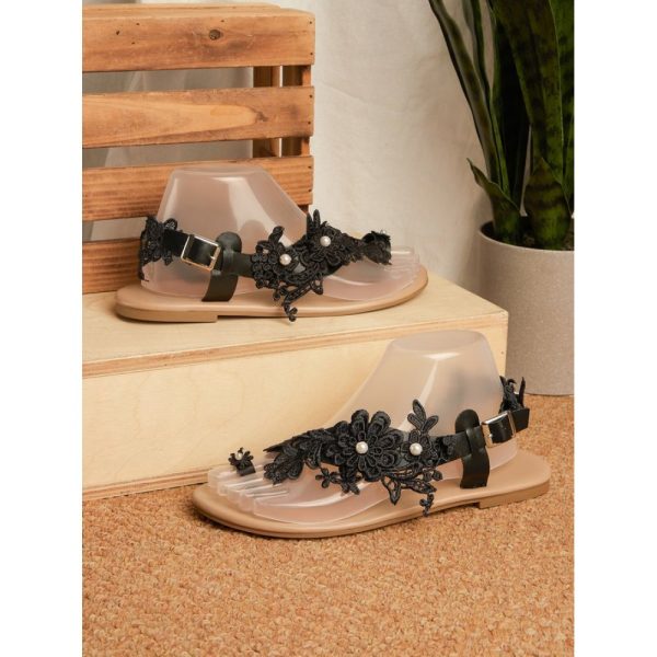 Women's Lace Romantic Flower Decorative Summer Wedding Sandals - Image 18