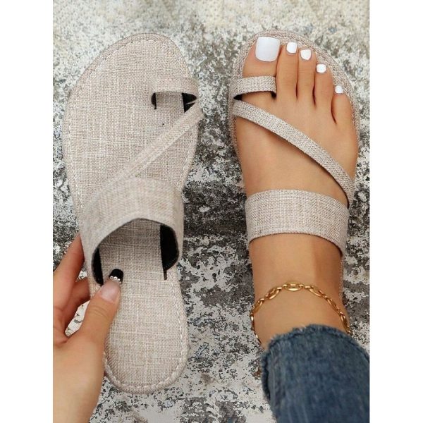 Casual Denim To Ring Slide Sandals - Image 11