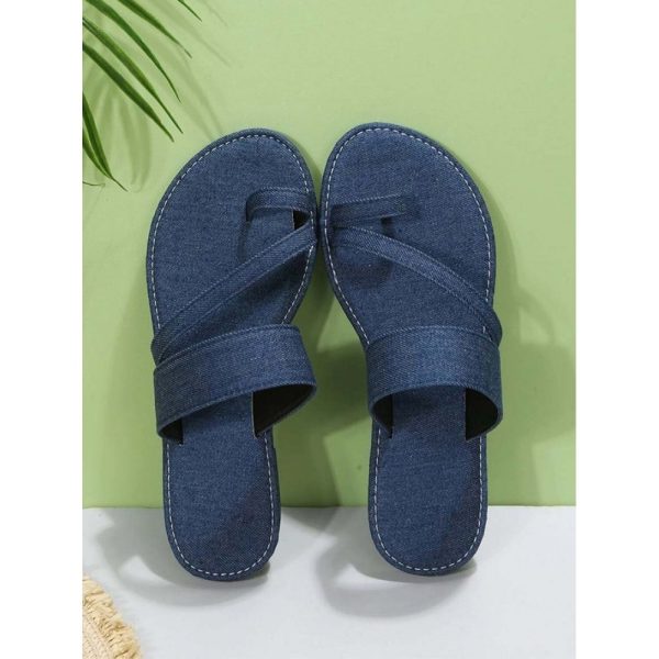 Casual Denim To Ring Slide Sandals - Image 10